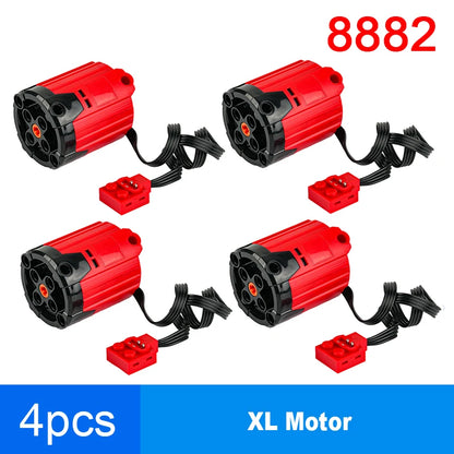 8882 XL Motor Red PLus Building Blocks MOC Technology Parts Power Functions Power Motor for Logoeds DIY Car Truck Power Up
