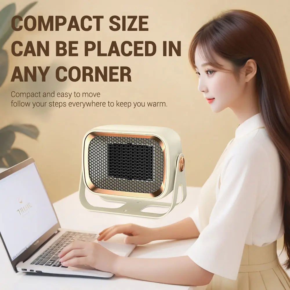 New 1200W Portable Wall-mounted Low Energy Electric Heater Room Office Home Desktop Air PTC Heater Fan