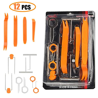 Automobile disassembly tools, plastic lifting plates, prying plates, interior panel clips, disassembly and assembly screwdrivers