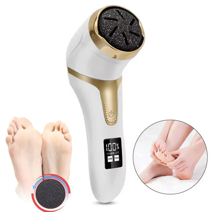 Rechargeable Electric Foot Rasp Electric Pedicure Foot Sander IPX7 Waterproof Grinding Heads to Eliminate Feet Dead Skin