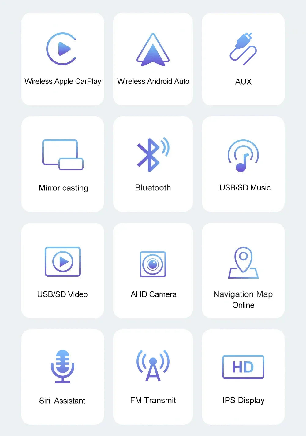 XIMA X10Plus Portable Wireless CarPlay and Android Auto Car Radio Multimedia  Stereo Audio GPS Navigation Dashboard  Mirrorlink