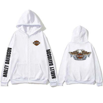 2026 Harley Davidson Motorcycle Hooded Sweatshirt Spring Man Printing Zipper Hoodie Outdoor Sports Loose Ventilate Lady Coat