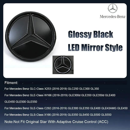 Front Grille LED Star Emblem Light Badge For Mercedes Benz GLC GLE GLS-Class 2016-2019