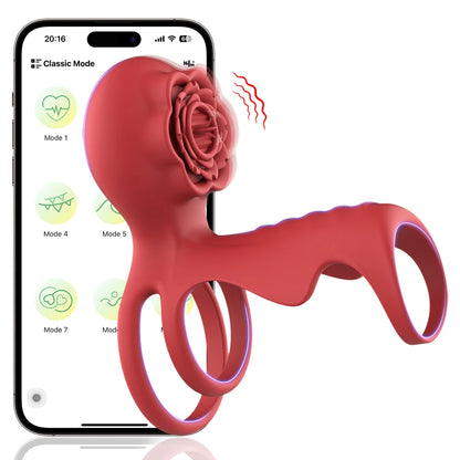 Vibrating Penis Ring Cock Ring for Men Penis Vibrator Scrotum Massager Clit Stimulator Adult Goods Sex Toy for Men and Couples