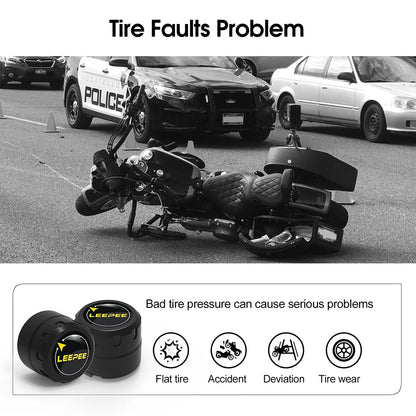 Tire Pressure Sensor Monitor System Motorcycle TPMS External Sensors Android/IOS General Bluetooth-Compatible 4.0 5.0