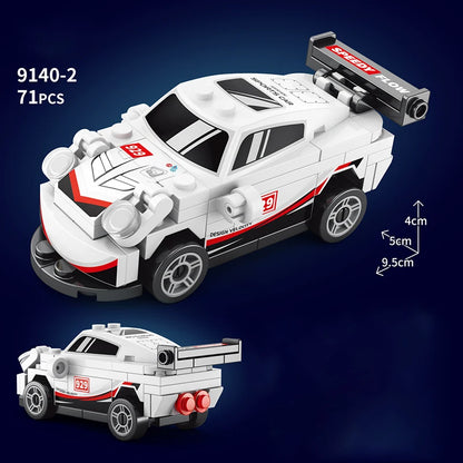 City Technique Speed Racing Car old Classic Sport Model Building Brick Super Racer Great Rally Vehicles Block Christmas gift Toy