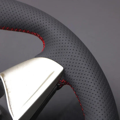 Black Faux Leather Car Steering Wheel Cover for Seat Ibiza (6J) 2008-2015 MII 2013-2020