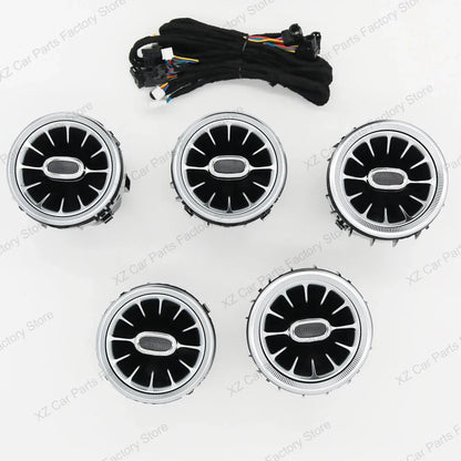 For Mercedes Benz C-class W205 Air Vent 3/64 Color Front and Rear Air Vent Ambient Light Turbine Nozzle Original APP Control