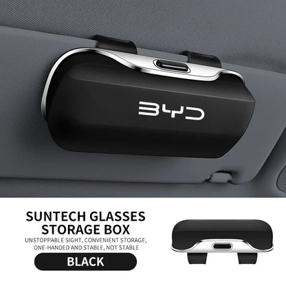 For BYD Atto 3 Tang F3 E6 Yuan Plus Song Max F0 Qin G3 I3 Han Auto Car Visor Sunglasses Glasses Case Glasses Holder Clip Box