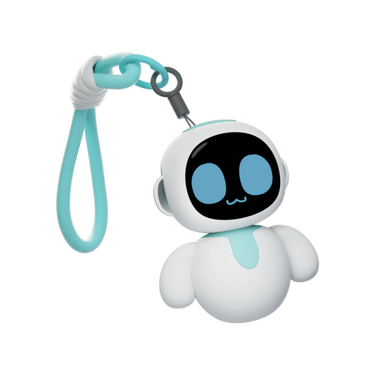 ENERGIZE LAB Eiliko Aquamarine Your Tiny AI Charm Robot That Matches Every Daily Outfit,Fun Electronic Pendant Toys,for Couples