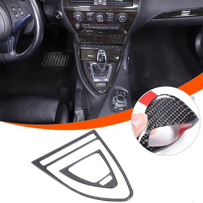 For BMW 6 Series E63 E64 2004-2010 Soft Carbon Fiber Gear Shift Air Outlet Window Lift Panel Dec Car Interior Accessory Sticker