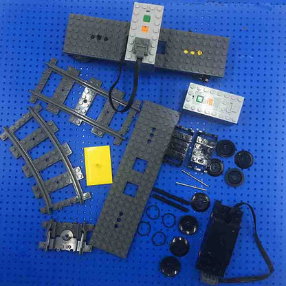 MOC Train Motor Wheel Kit Building Blocks Technology Parts Pack Power Functions Train Expansion Bricks Accessories Toys for Kids