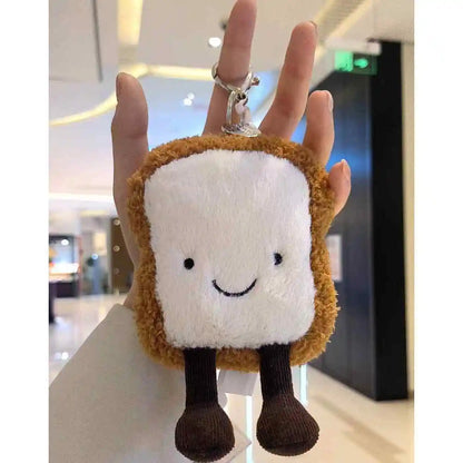 JC Kawaii Food Plush Pendant Coffee Cake Toys Soft Stuffed Food Shaped Fluffy Cuddly Gift for Kids Birthday Xmas Home Bag Decor