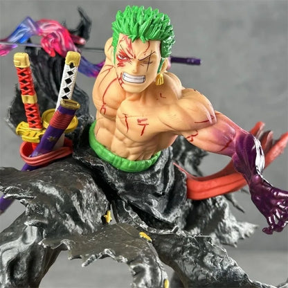 One Piece Roronoa Zoro Double Head Sculpt Gk Statue Anime Action Figure Collectible Model Desktop Ornament For Anime Fans