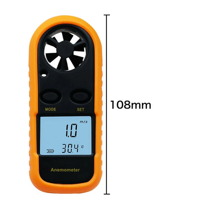 Digital Anemometer 0-30m/s Wind Speed Meter -10 ~ 45C Temperature Tester Anemometro with LCD Backlight Display