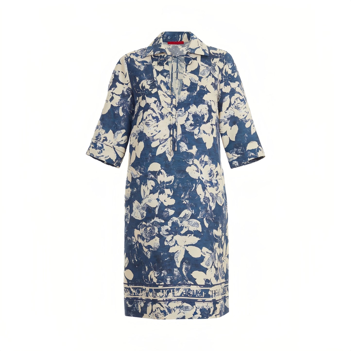 CHCH 2025 Summer Fashion Women Commuting V Neck Dresses Fashion Midi Printed New Lady Straight Dress