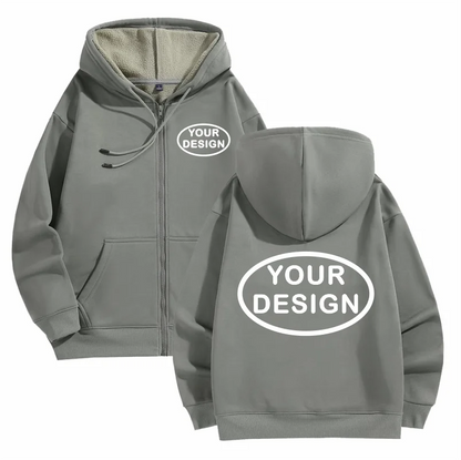 Customize Your Logo Zipper Sweatshirt For Men And Women Loose Casual Fashionable Long Sleeved Sportswear Personalized Embroidery