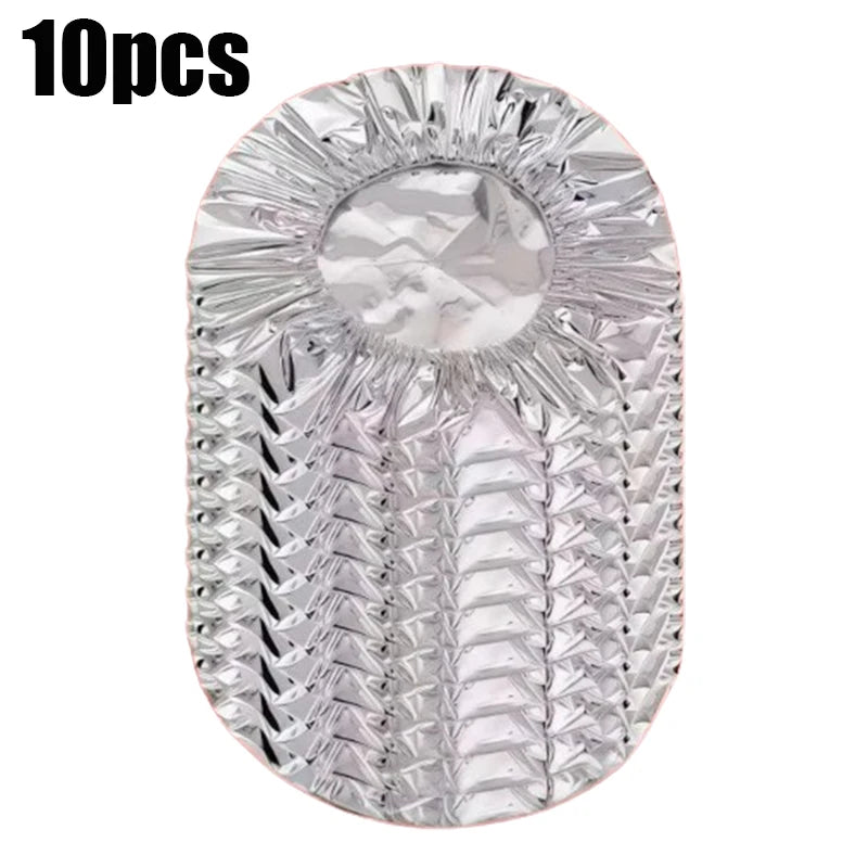 10/20pcs Aluminum Foil Insulation Covers Keep Food Warm Fresh Repeatable Kitchen Food Covers Bowls Plates Adjustable Cling Wrap