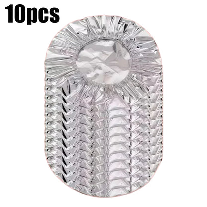 10/20pcs Aluminum Foil Insulation Covers Keep Food Warm Fresh Repeatable Kitchen Food Covers Bowls Plates Adjustable Cling Wrap