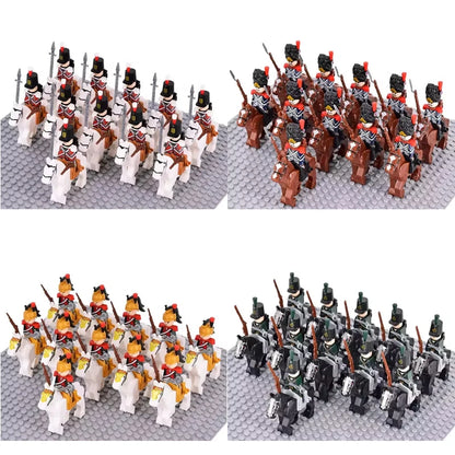 MOC Historical Military Building Blocks Figures Napoleonic Wars British Infantry Soldiers Rifle DIY Brick Toys For Birthday Gift