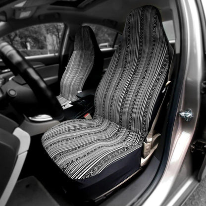 AUTOKING Striped Car Seat Covers Full Set with Seat Belt Pads Steering Wheel Cover Universal Washable Seat Covers for Cars