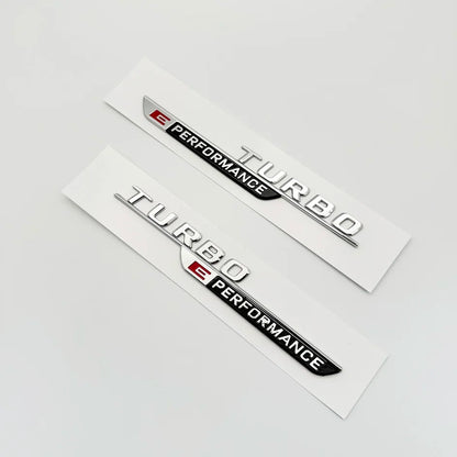 2024 New Letters Numbe TURBO E PERFORMANCE Emblem Car Fender Trim Badge Sticker For W206 C63s GLC63s Accessories