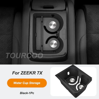For Zeekr 7X Silicone Center Console Water Cup Frame Cover Anti-slip Wireless Charging Silicone Pad Mat Modify Accessories