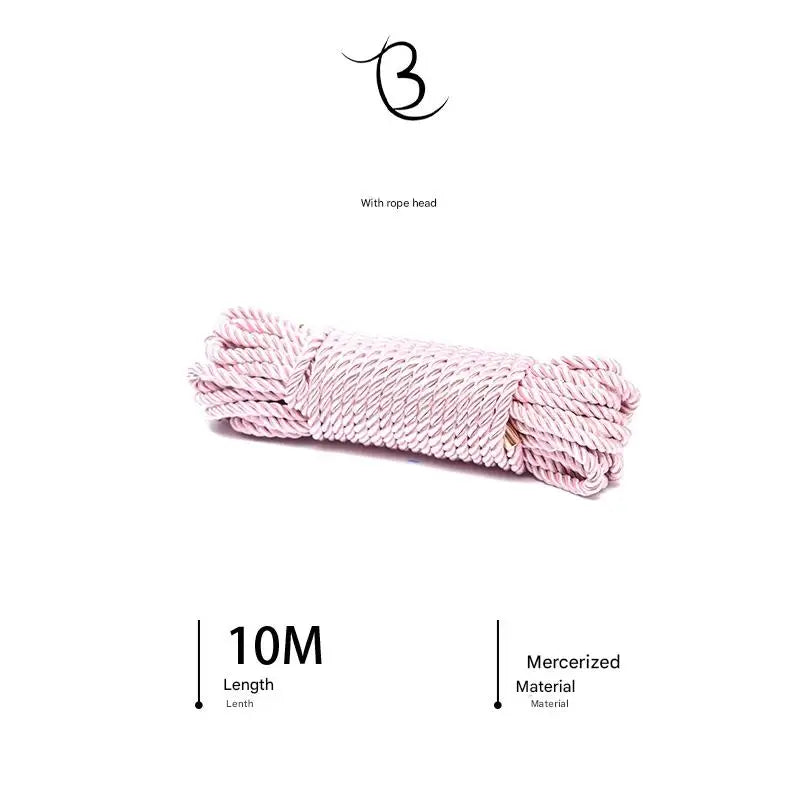 10m Shibari Bondage Rope,Soft Jute for Japanese Rope Art,Skin-Friendly for Beginners,Natural Color Skin-Safe Jute Couples Play