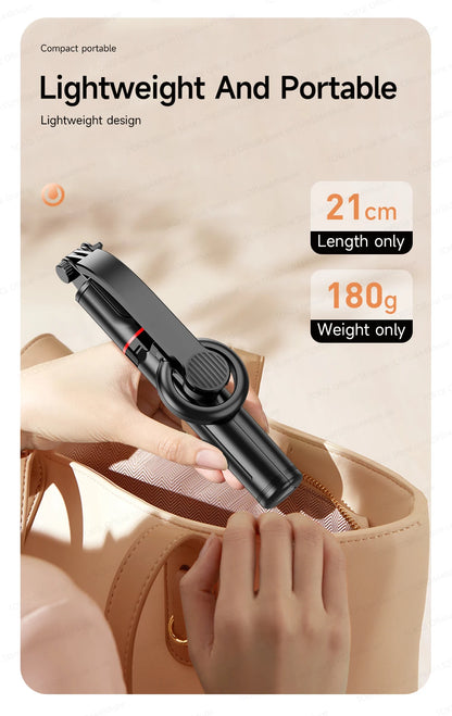 TOKQI Tripod Magnetic Phone Holder Extendable Selfie Stick for Smartphone Shooting Vlog with Wireless Bluetooth Remote Control