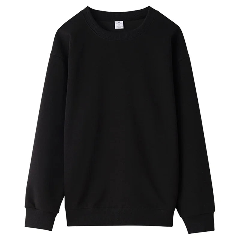 Simple Versatile Sweatshirt Custom Logo Thin Sweatshirt Embroidery Company Brand Solid Color Sweatshirt Printing Design
