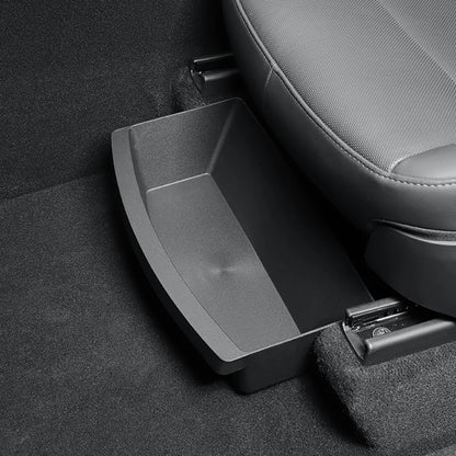 TEKSY 2 PCS For Tesla New Model Y 2025 2026 Launch Juniper Front Seats Under Seat drawer TPE Storage Box