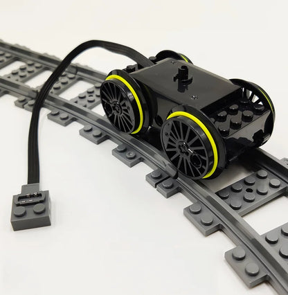 DIY Train Motor Set IR Remote Receiver AAA Battery Case LED Strip Rail Tracks compatible with 88002 city train PF MOC Blocks