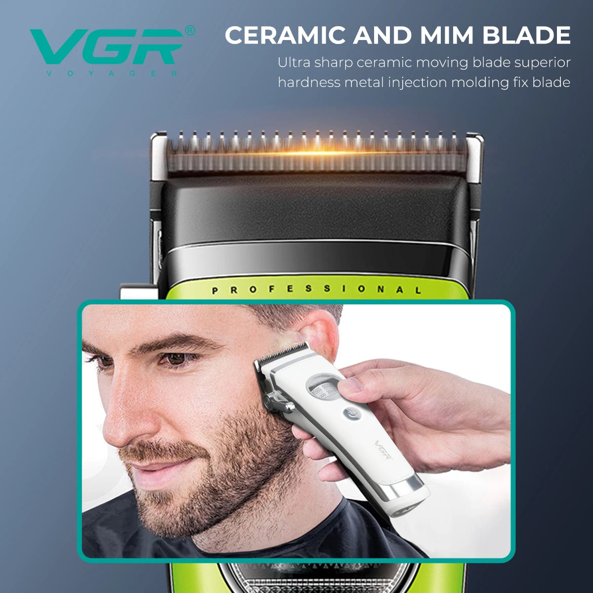 VGR Hair Trimmer Professional Brushless Motor Clipper Hair Cutting Machine Adjustable Charging Base Hair Trimmer for Men V-880
