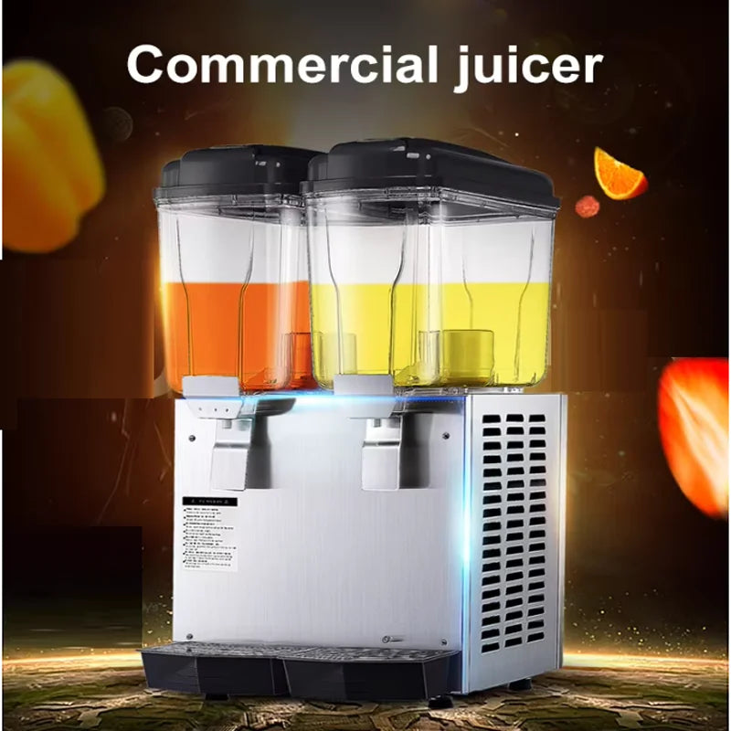 Commercial Automatic Stainless Steel 2 tank Cold Beverage Dispenser Electric Mini Juice Mixed Drink Machines