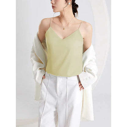Summer V-neck Strapless Top Women With Bar Pads Breathable Top Suitable for Wearing Over T-Shirts