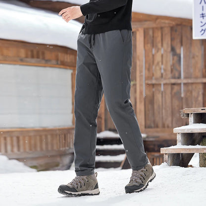 Sell Well 90% Goose Down Trousers for Men 2025 Winter Thermal Elastic Waist Outdoor Pants  Male Straight Trousers Warm Down Pant