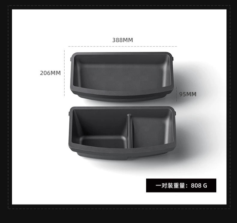 Under Seat Storage Box For Tesla Model YL 2025-2026 TPE Drawer Front Under Seat Organizer Trash Can Car Interior Accessories ﻿