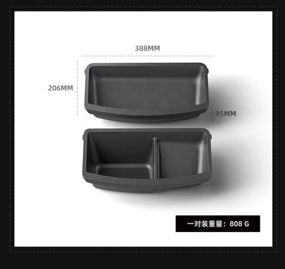 Under Seat Storage Box For Tesla Model YL 2025-2026 TPE Drawer Front Under Seat Organizer Trash Can Car Interior Accessories ﻿