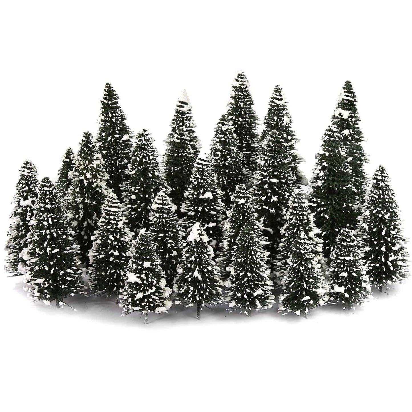 XS0804 Evemodel Model Snowy Pine Trees Deep Green Christmas Pines for HO O N Z Scale Xmas Decor Layout S0804