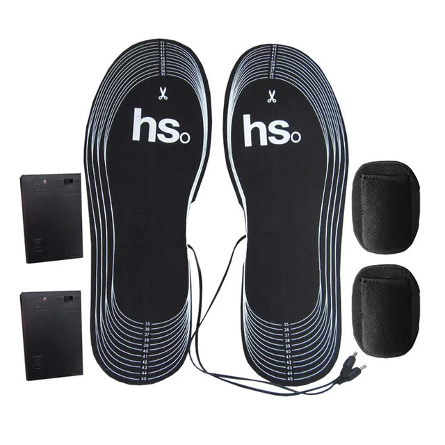 Winter Heated Insoles Electric Battery Heating Warm Shoes Inserts Free Cut Carbon Fiber Foot Pads Thermal Heater Insoels