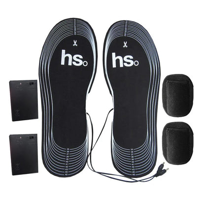 Winter Heated Insoles Electric Battery Heating Warm Shoes Inserts Free Cut Carbon Fiber Foot Pads Thermal Heater Insoels