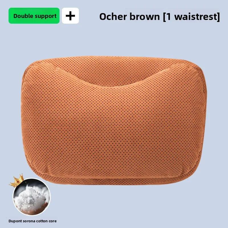 High Quality Universal SUV Car Headrest Cushion Car Seat Neck Pillow High-grade Leather Breathable Lumbar Support Car Pillow