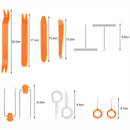 Automobile disassembly tools, plastic lifting plates, prying plates, interior panel clips, disassembly and assembly screwdrivers