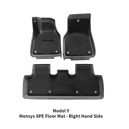 Suitable for Tesla 2021-2024 Model Y Meniscus XPE Floor Mats (Right-Hand Drive, Large Panel with Pedals) Automotive Floor Mats