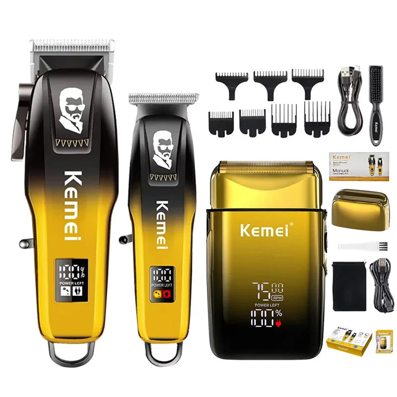 Kemei Original Hair Clipper Kit for Men,Electric Shaver,Hair Trimmer,Professional Cutting Machine,KM-8501,KM-TX10,Kit