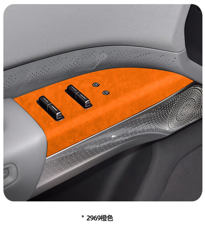 For ZEEKR 7X 2025 Super Suede Interior Accessory, Car Central Control Sliding Cover Panel Steering Wheel Decal Air Outlet Trim