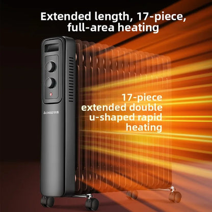 Oil-filled radiator heater household energy-saving fan heater indoor fast-heating electric oil  gas heater 2025 new model.