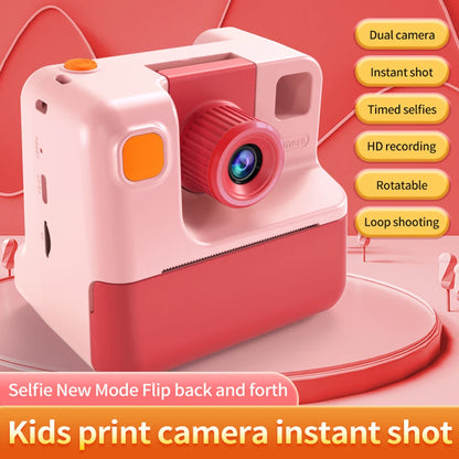 1080P HD Toy Camera Toddler Cameras Instant Print Photo Thermal Printer Small Camcorder Kids Toys For Girl Boy Birthday Gifts
