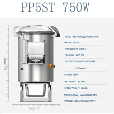 Multifunctional Potato Cleaning And Peeling Machine Electric Sweet Potato Taro Peeling Machine