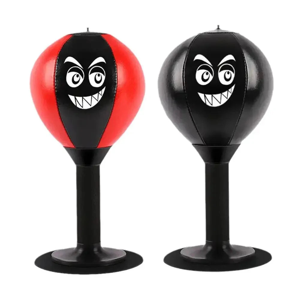 Saco de boxe de mesa alívio do estresse com ventosa para mesa de escritório contadores mesa boxe punch bola engraçado saco de bo